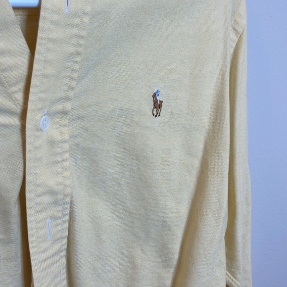 Yellow Ralph Lauren Oxford Shirt Size 15-33 - Picture 2 of 4